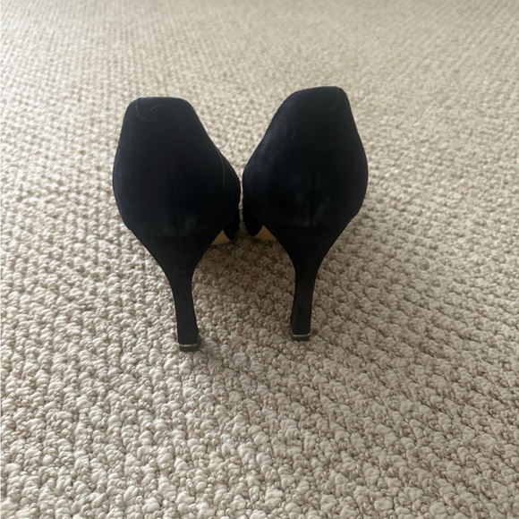 White House Black Market Black Suede Pointed Pumps - Picture 6 of 7